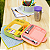 Lancheira Bento Box Com Talheres Amarela/ Verde e Rosa - Munchkin - Imagem 4