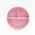 Prato Infantil Silicone com Divisórias e Ventosa Rosa Petit Piá - Imagem 1
