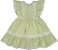 Vestido com Babados e Renda Guipir Verde - Bárbara Kids - Imagem 1