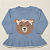 Sweater Teddy Azul e Rosa - Minilady - Imagem 1