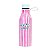 Garrafa Isotérmica 500 ml, c/ Dupla Camada de Aço Inox Rosa e Branco - Florie - Imagem 1