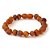 Pulseira (ou Tornozeleira) de Âmbar Báltico Baby Cognac Fosco  -14 cm - Imagem 1