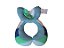 Almofada Anatômica de Pescoço Listras Azul e Verde - Colo de Mãe - Imagem 1