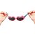Óculos Escuros Coração Rosa e Azul - Clingo - Imagem 3
