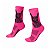 Meia de Ciclismo Corrida Esportes Cano Médio 15cm Rock N' Roll Rosa Neon Hupi - Imagem 1