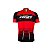 Camisa de Ciclismo Manga Curta Masculina Red Black Cabani - Imagem 2
