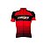 Camisa de Ciclismo Manga Curta Masculina Red Black Cabani - Imagem 1