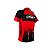 Camisa de Ciclismo Manga Curta Masculina Red Black Cabani - Imagem 3