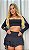 Conjunto Saia Babado e Cropped Manga 3/4 - Imagem 1