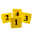 Placas Numeradas para Mesa em Acrílico Amarelo - Imagem 1