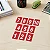 Placas Numeradas para Provador em Acrílico Vermelho - Imagem 1