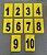 PLACAS NUMERADAS PARA PROVADOR EM ACRÍLICO AMARELO - Imagem 2