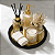 Bandeja Organizadora Redonda Em Acrílico 20x20cm - Espelhado Dourado - Imagem 1
