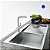 Misturador Monocomando de mesa Atlas Neo fosco em aço inox 304 com bica em L alta extensível - Imagem 5