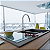 Misturador Monocomando de mesa Leda Neo fosco em aço inox 304 com bica em J alta extensível - Imagem 3