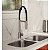 Misturador Monocomando Tramontina Versatile Black Aço Inox com Mangueira de Silicone Preto e Bica Móvel - Imagem 2