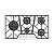 Cooktop a Gás Tramontina Design Collection Penta Glass Full 5 GG W 90 em Vidro Temperado e Trempes em Ferro Fundido - Imagem 1
