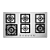 Cooktop a Gás Elettromec Quadratto 6 Bocas Tripla Chama Inox Gusa 90cm Bivolt - Imagem 1