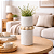 Vaso Decorativo Ceramica (Branco Bege) 39,2cm 15d - Imagem 1