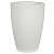 Vaso Grafiato Cônico Branco 38x27cm Cachepot - Imagem 1