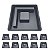Kit com 10 Formas Para Cobogó Elemento Vazado Concreto Poente 30cm - Fp161 - Imagem 1