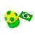 Kit Copa Do Mundo Seleção Brasil Individual Chapéu Cachecol Corneta Bandeira - Imagem 2