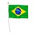 Kit Copa Do Mundo Seleção Brasil Individual Chapéu Cachecol Corneta Bandeira - Imagem 3