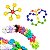 Brinquedo Montar Infantil Coloridos Flocos Flores Encaixar - Imagem 1