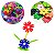 Brinquedo Montar Infantil Coloridos Flocos Flores Encaixar - Imagem 3
