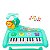 Teclado Piano Musical Brinquedo Infantil Divertido Som Luzes Carrossel - Imagem 2