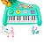 Teclado Piano Musical Brinquedo Infantil Divertido Som Luzes Carrossel - Imagem 5