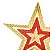 Ponteira Estrela Decoração Enfeite Glitter Arvore De Natal 18cm - Imagem 4