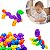 Brinquedo De Montar Interativo Plastico Infantil Tubos Conexões Encaixar Coloridos - Imagem 1