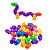 Brinquedo De Montar Interativo Plastico Infantil Tubos Conexões Encaixar Coloridos - Imagem 3