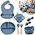 Kit Prato Infantil Silicone Copo Talher Babador Tigela - Imagem 1