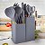Kit 19 Utensílios De Cozinha Silicone Cabo De Madeira Faca Tábua - Imagem 4