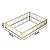 Bandeja Vidro Metal Dourado Porta Objetos Maquiagem 24x18cm - Imagem 5