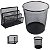 Conjunto Kit Escritório 4 Peças Organização Preto Aço - Imagem 1