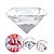Pedra Decorativa Formato Diamante Cristal Peso de Papel - Imagem 2