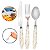Jogo Kit de Talheres Estilo Marmorizado Utensílios - Imagem 3