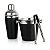 Kit Conjunto Bar 3 Peças Coqueteleira Balde Pegador Inox Preto - Imagem 1