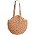 Bolsa Redonda Palha Passeio Praia Forrada Caramelo - Imagem 1