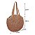 Bolsa Redonda Palha Passeio Praia Forrada Caramelo - Imagem 4