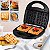 Máquina Waffles Antiaderente Compacta Portátil Preto - Imagem 5