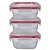 Conjunto 3 Potes Quadrados 170ml Vidro Comida Marmita - Imagem 2