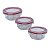 Conjunto 3 Potes Redondos Herméticos Vidro Mantimentos - Imagem 1
