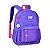 Mochila Bolsa Costas Juvenil Escolar Adolescente Roxa - Imagem 1