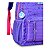 Mochila Bolsa Costas Juvenil Escolar Adolescente Roxa - Imagem 3