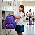 Mochila Grande Juvenil Escolar Enfeitada Costas Roxa - Imagem 4