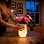Luminária Abajur Vaso Flores Iluminação Decoração LED - Imagem 3